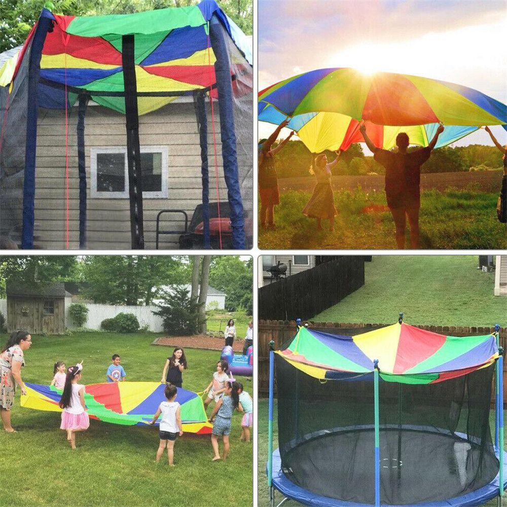 Kindergarten Rainbow Outdoor Camping Summer Sun Shelter Parachute Sport Toys Game Exercise