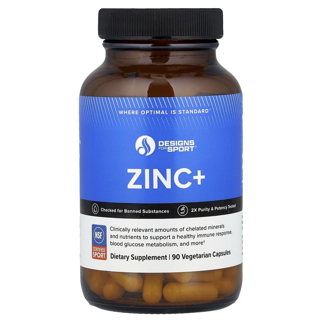 Sport®, Zinc+, Veggie Caps, 90 Tablets