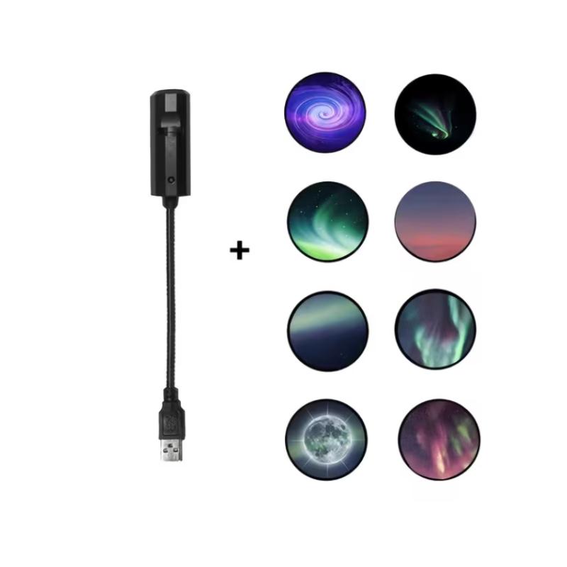 Room Ceiling Decor Galaxy Aurora USB Projection Light 16 Color Remote Control Adjustable Night Light Bedroom Ambience Lamp