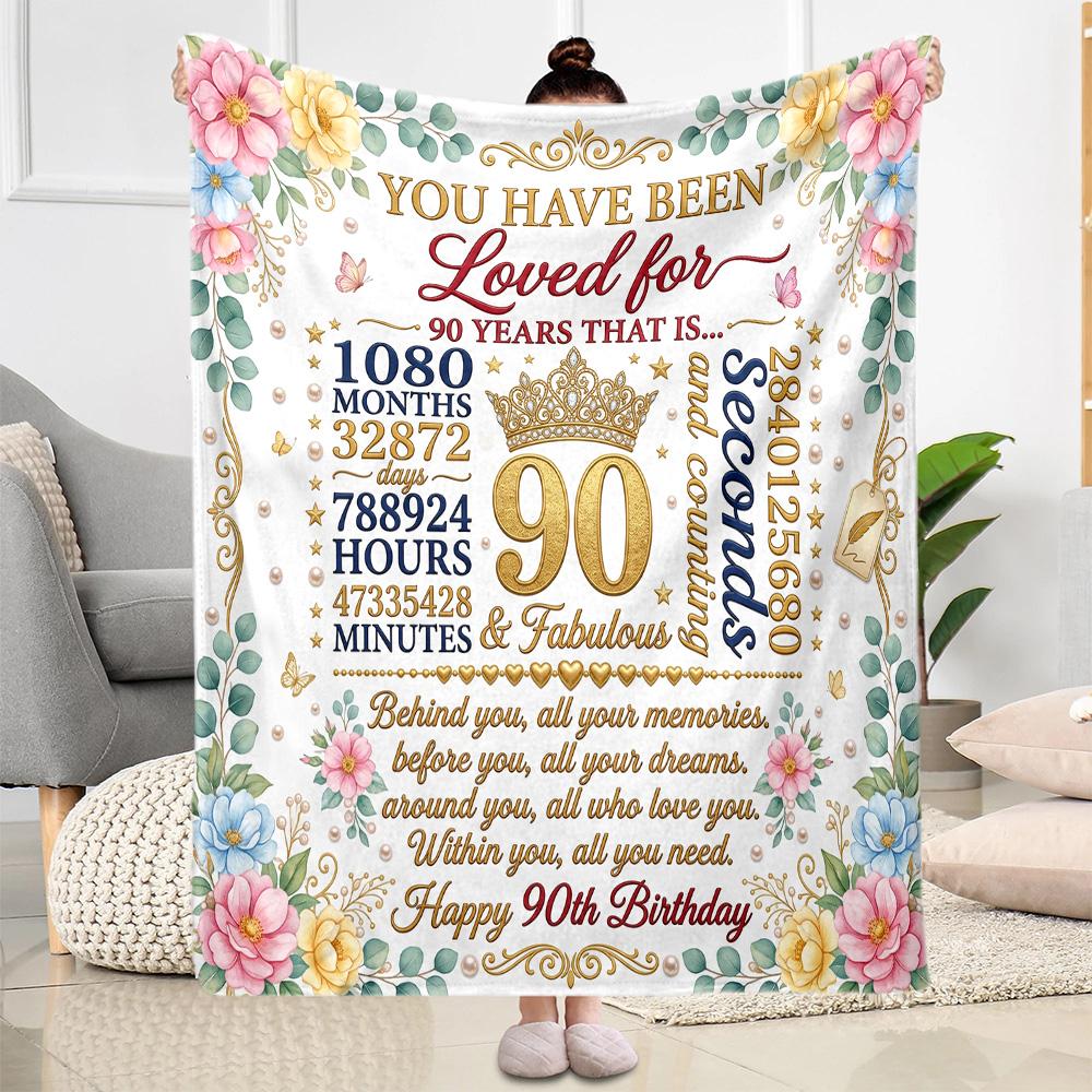 Happy 100th Birthday! Blankets are suitable for living rooms,making them an ideal choice for outdoor travel and gifts.