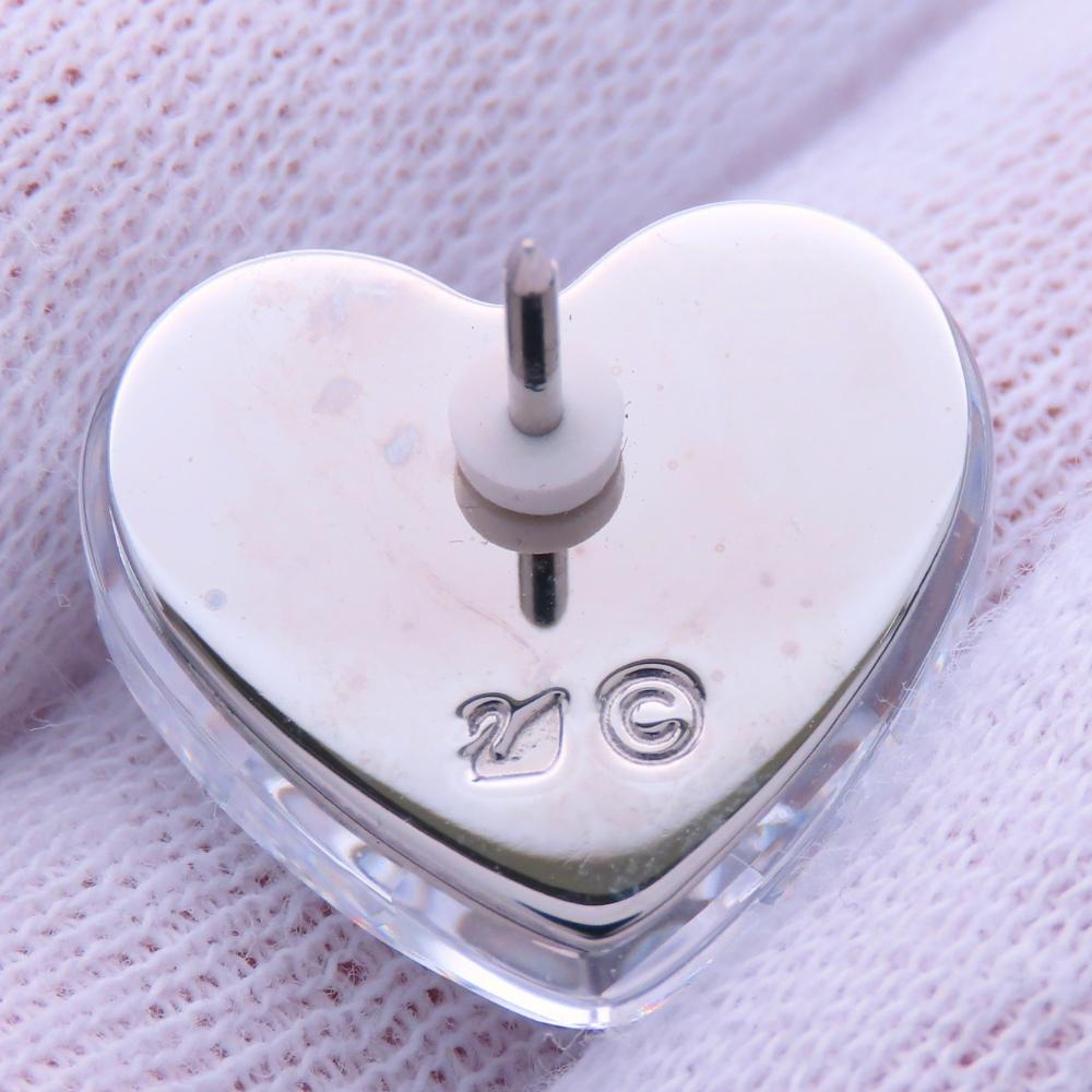 Used SWAROVSKI Brooch metal 5.5g Silver clear heart