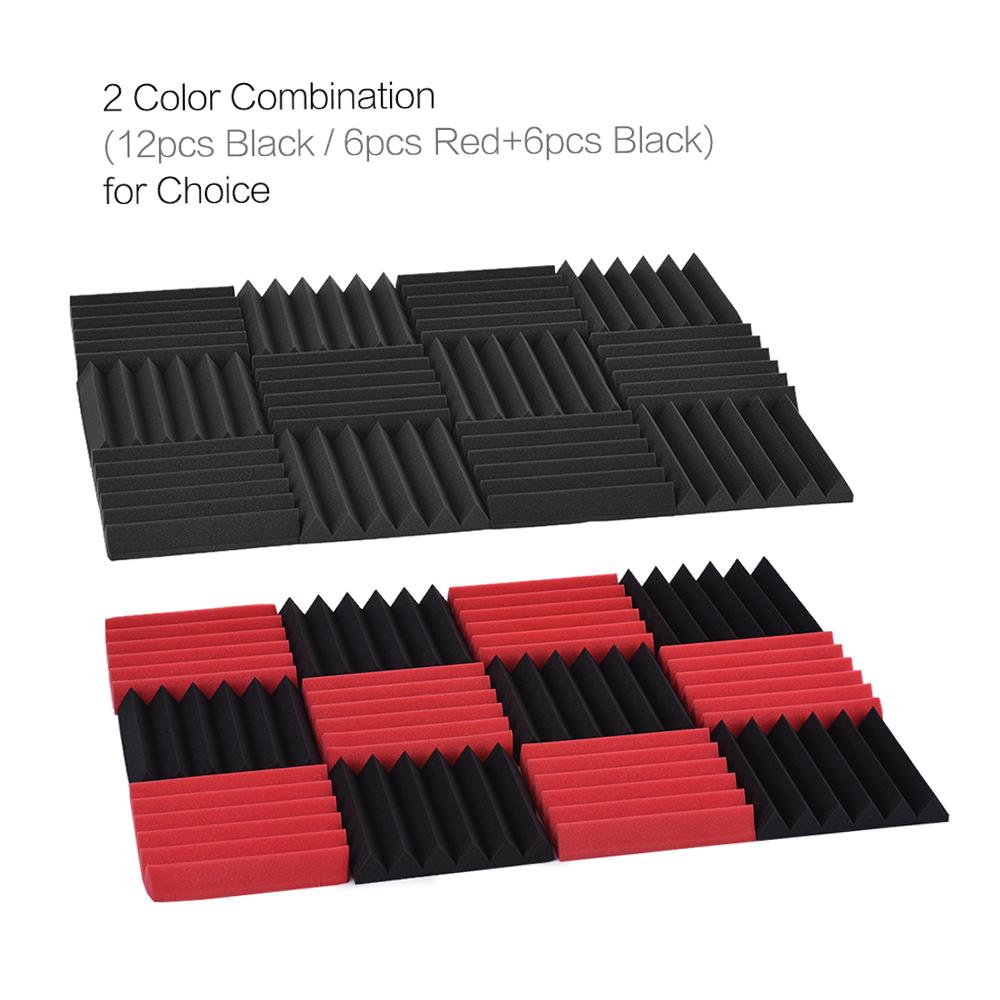 12 упаковок студийной акустической пены, губчатых панелей, плитки, звукопоглощающей звукоизоляционной пены, треугольника