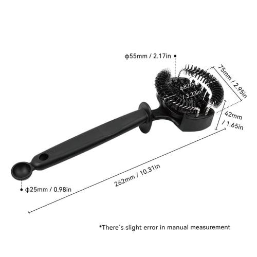 watchget Espresso Coffee Machine Cleaning Brush for 58mm Grinder Head, Nylon Bristles, Dual-Headed Grinder Brush, Coffee Grinder Cleaning Brush, 58mm
