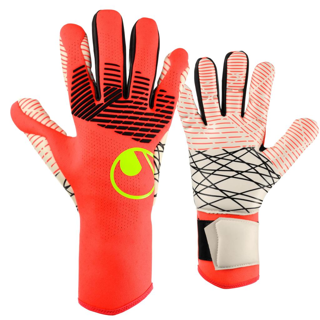 Uhlsport Fang ZNE Ultra Grip Half Negative Goalkeeper Gloves Match High Soccer Maschiné - Use, Grip, (1011408-01-8)