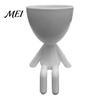 3D Printed Flowerpot Sitting Human Figure Succulents Planter, 2-in-1 Desktop Pot & Decor Ornament, Matte Finish Plant One-Piece Craft, Compact
