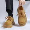 Men Small Leather Shoes Japan Harajuku Korean Fashion Business Wedding Leather Shoe Men High Sole Platform Casual Leather Shoes