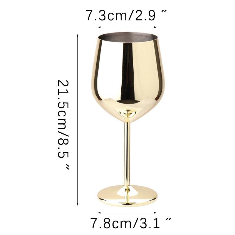 Stainless Steel Goblet Wine Glass Juice Drink Goblet Shatterproof Party Barware Large-Capacity Goblet Bar Accessories