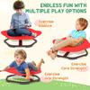 Planet-Shaped-kids Swivel Chair, Sensory Spinning Chair for Balance, Coordination Training, Red