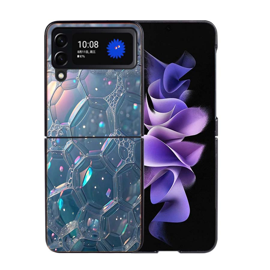 Foam Bubble Soap a Little Emotion Phone Case For Samsung Z Flip 7 6 5G Galaxy Z Flip4 Z Flip5 Z Flip3 Coque Black Hard PC Shell