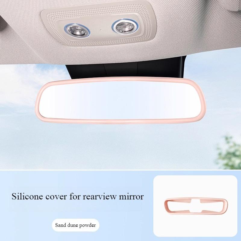 For BYD ATTO 2 Yuan UP Interior Rearview Mirror Protective Cover Silicone Decorative Frame Reverse Mirror Modification Interior