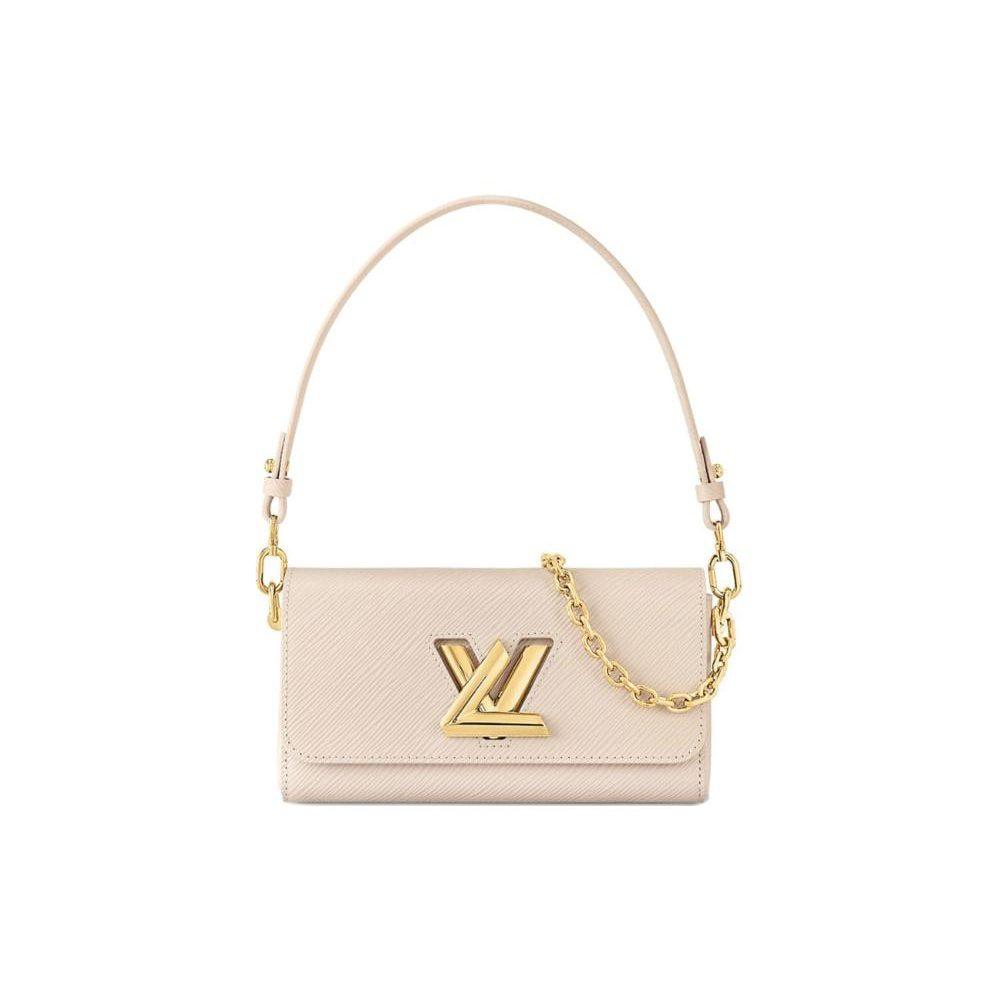 LOUIS VUITTON Twist Leather Handbag, Shoulder Bag Women's Beige M24550