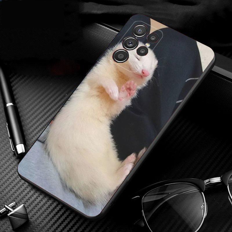 Phone Case For Samsung Galaxy S26 S25 S24 S23 S22 Ultra S23 S22 S25 Plus S24FE S23FE S26Edge Cute animal Stoat
