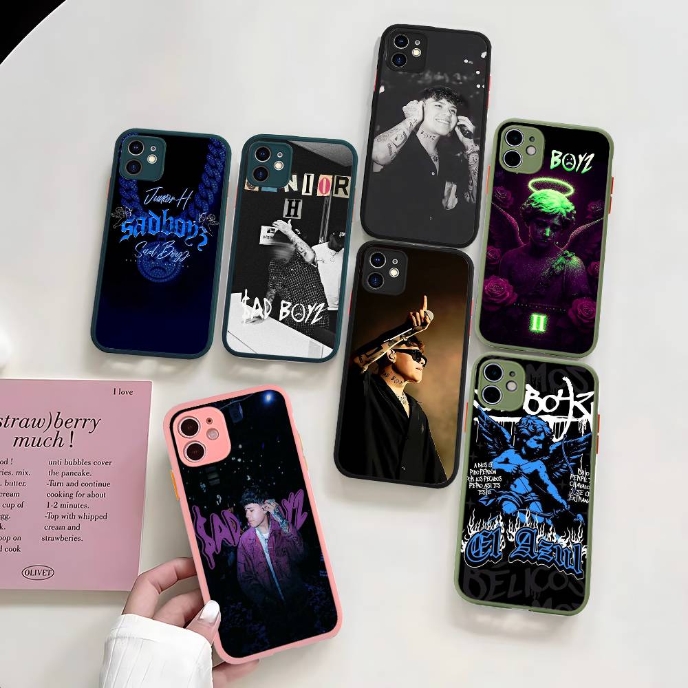 Чехол для телефона Junior H SAD BOYZ 4 LIFE Для IPhone 16 15 14 X XR XS 7 8 Plus 11 12 13 Pro MAX 13mini Матовый противоударный чехол