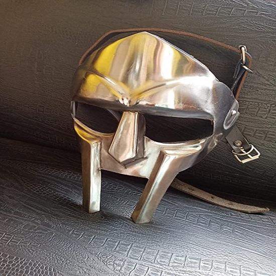 Римская маска гладиатора Mad Villain Viking Steel Silver Face Armor