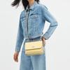 Coach Klare 22 Silver Logo Chain Shoulder Strap Faux Leather Shoulder Bag Small Women shoulder bag Yellow CAL29-SVMN0
