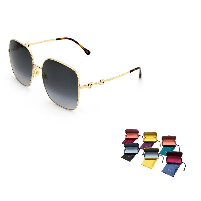 GUCCI Women's Horsebit Vintage Metal Square Sunglasses Grey (Unisex) Sunglasses GG0879S 001