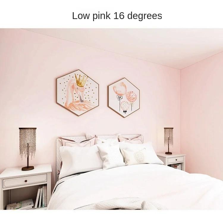 Светлая Роскошь Скандинавский Kaze Jun Однотонные Шелковые Обои Простые Современные Серо-Голубые Кофейные Розовые Флизелиновые Обои