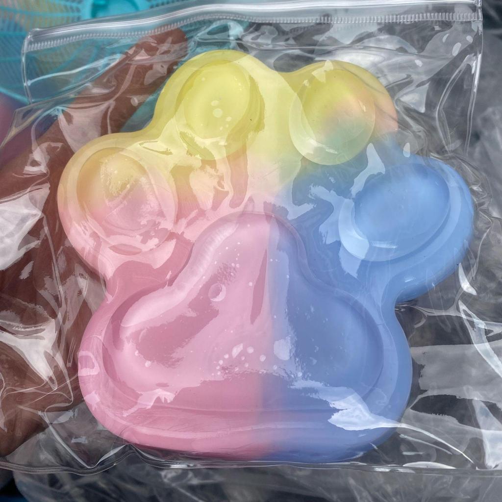 Rainbow Tri-Color Cat Claw TPR Pinch Toy - Creative, Colorful Stress Reliever