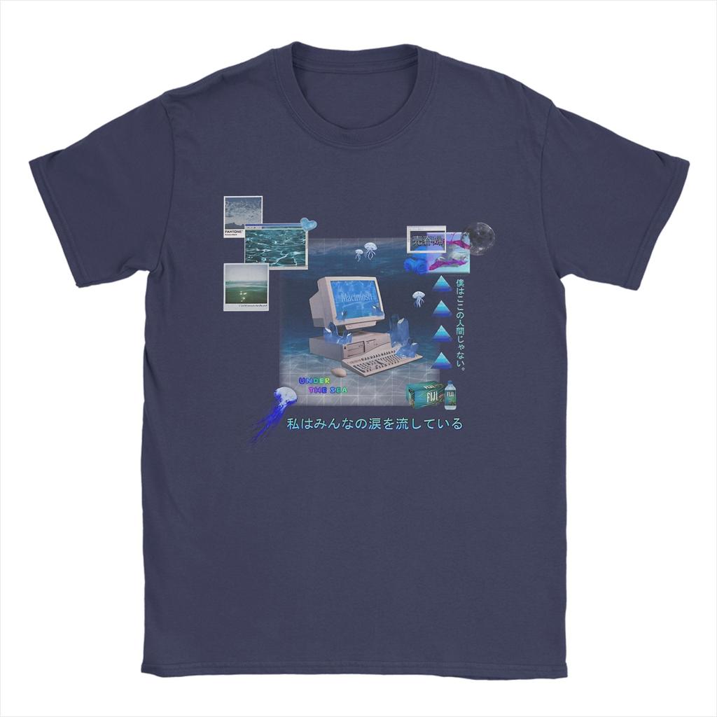 Унисекс Женская Frutiger Aero World Vaporwave Футболка Хлопковая Печатная Футболка Топ Одежда