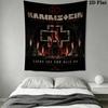Rammstein Wall Tapestry Aesthetic Wall Hanging Printed Fabric Blanket Decorative Tapestries for Bedroom Living Room Home Decor