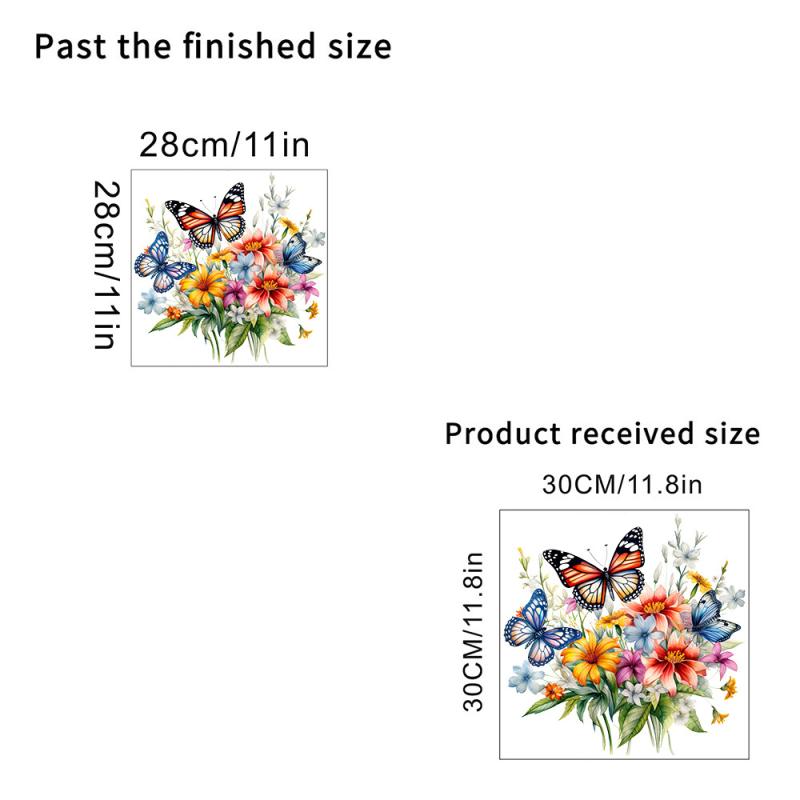 Butterflies Surround Flowers Toilet Sticker Home Decoration Toilet Lid Wc Universal Waterproof Decals Bathroom Accessories