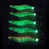5Pcs 10CM/12G Luminous Shrimp Bait with Squid Jig Hook Realistic Bionic Artificial Lure Saltwater Freshwater Bass Walleye Trout Fishing Accessories