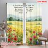 2pcs 2D Flat Printing Drapes Blessed Man Trust Him Landscape 100% Polyester Without Electricity 0 for Festive Portraits and