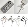 Delicate Keychain with Beaded Bowknot Phone Charm Unique Keyring Cute Pendant for Car Bag Wallet Backpack