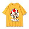 Super Mario Toad T-shirt Men and Women Summer Cotton Y2K Clothing Fashion Breathable Anime Fans Short Sleeve Tops Streetwear