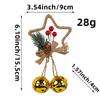 Рождественские украшения Пятиконечная звезда Колокольчик Аксессуары Подвеска Сделай сам Украшения для рождественской елки Бант Колокольчик Оконный реквизит