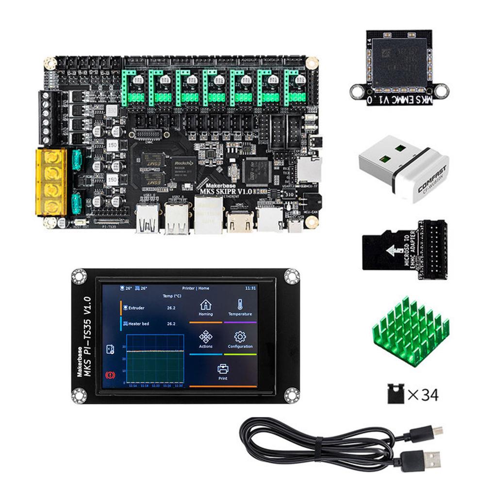 Плата управления MKS SKIPR с четырехъядерным 64-битным SOC STM32F407VET6 запускает Klipper с EMMC для Voron VS для RaspberryPi