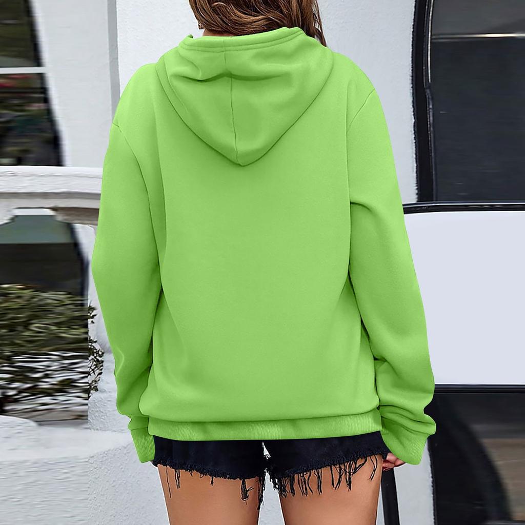 Женский осенне-зимний однотонный пуловер с капюшоном, флисовая модная толстовка с длинными рукавами