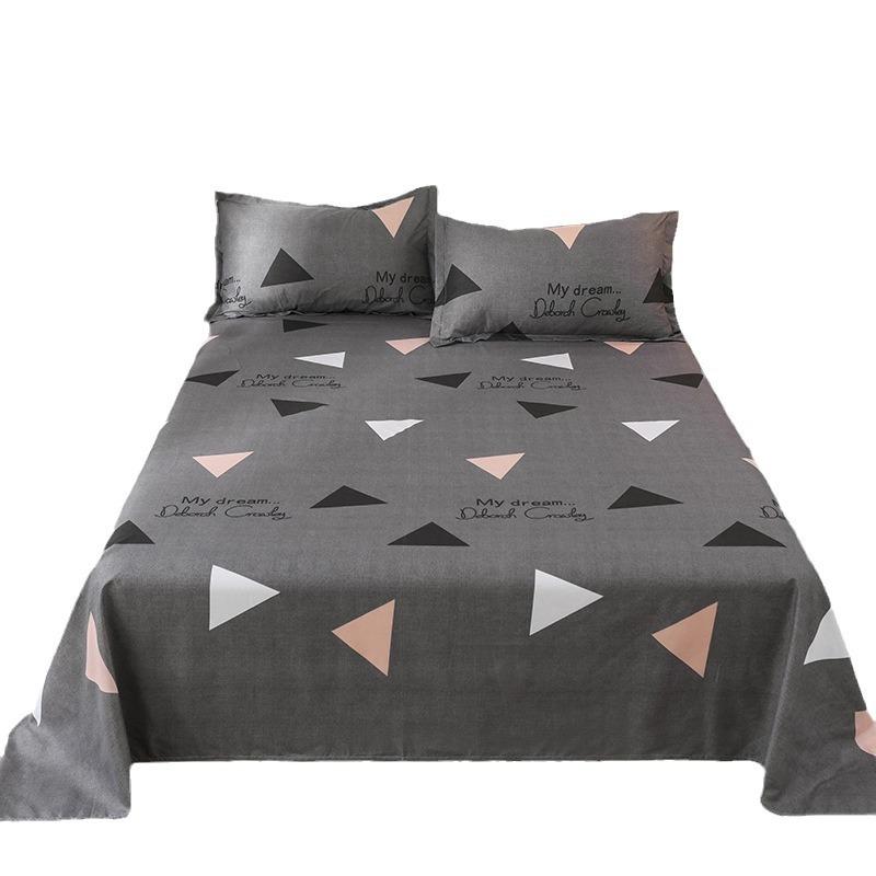 INS Style Bed Sheet One-Piece Winter 1.8m Double Bed 1.2m Student Dormitory Single Bed Minimalist Washed Cotton Quilt