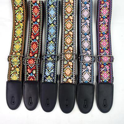 Толстый вышитый универсальный гитарный ремень для акустических, электрических и деревянных гитар
