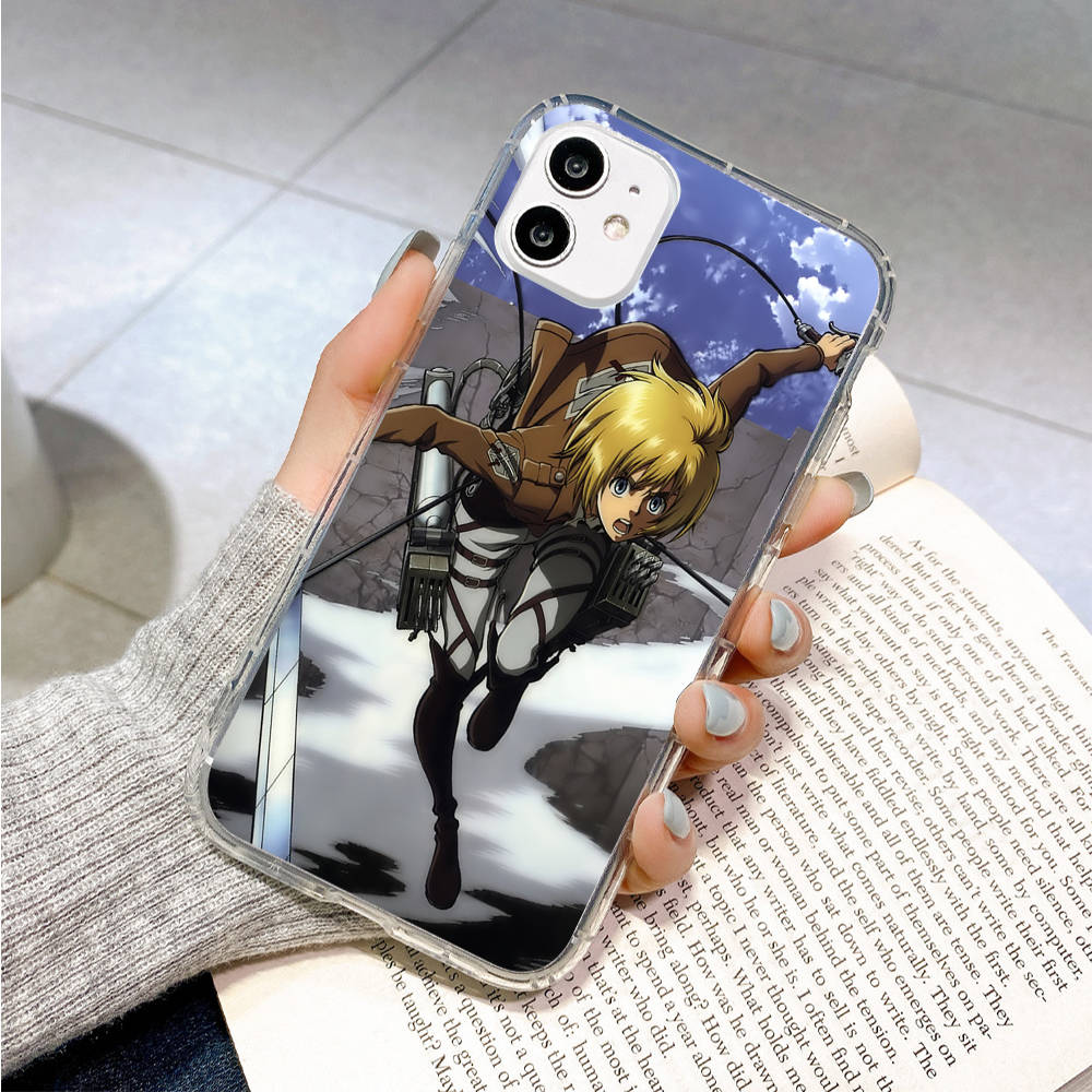 Чехол для Samsung A04 A14 A23 A34 A54 M23 M33 M52 M53 Realme 10 9 C30S C35 C55 VIVO Y02S Y21 Y51 X80 Pro Прозрачный чехол WI54 Аниме Атака титанов