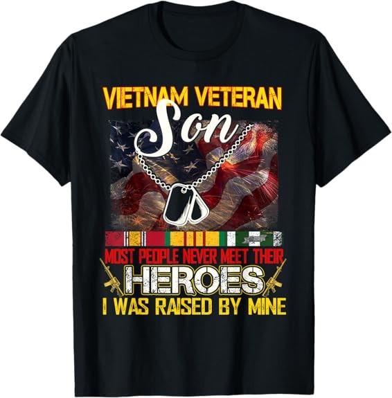 NEW LIMITED Proud Son Of A Vietnam Veteran My Dad Mom Is A Hero T-Shirt S-3XL Unisex T-Shirt