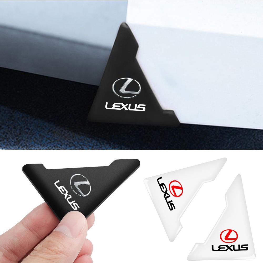 YLK3 2/4pcs Silicone Car Door Corner Anti-collision Protector Cover Sticker Accessories For Lexus F SPORT CT200h IS300 NX RC GC RX GX