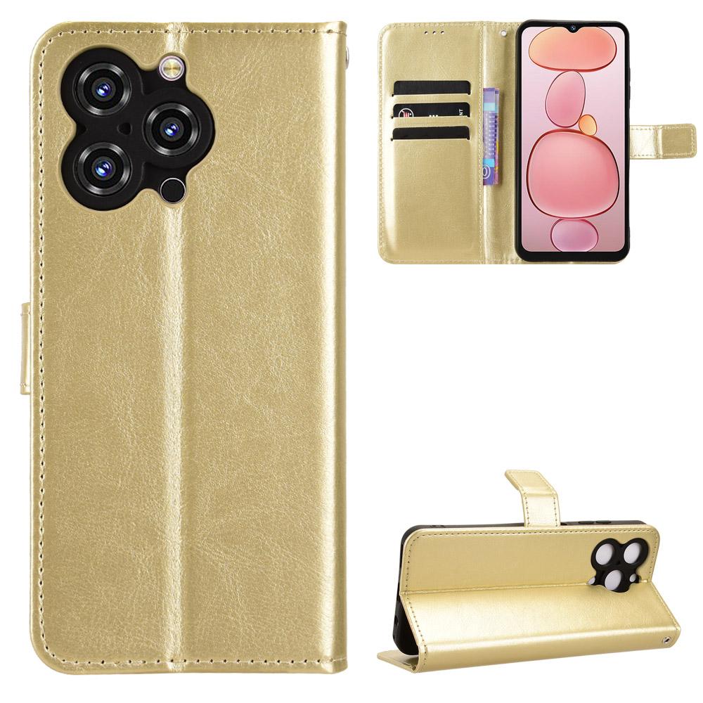 Чехол-кошелек из ПУ-кожи с ремешком для Oukitel C3, текстура Crazy Horse
