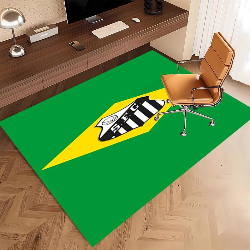 1pc Santos SFC logo Print Area Rug - Soft, Washable Non-Slip Indoor Mat, Living Room, Home Office Decorative Rug,Office Decorative