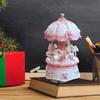 Музыкальная шкатулка Лошадка-карусель Вращающаяся музыкальная коллекционная фигурка для подарка младенцам и детям Светодиодная