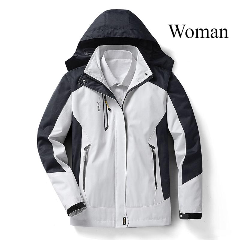 Уличная куртка-хардшелл для пар Однослойная спортивная одежда для мужчин и женщин Тонкая ветрозащитная и водонепроницаемая Демисезонная длинная куртка