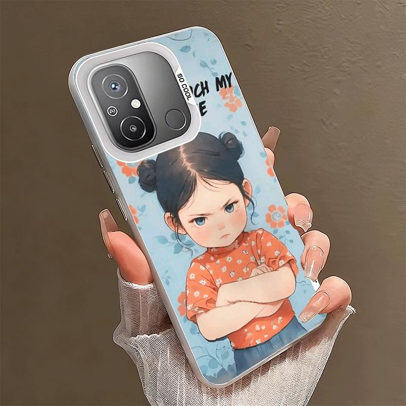 Забавный противоударный чехол для телефона Xiaomi Poco X7 X6 X5 X3 Pro F7 Ultra M8 Redmi 15C 15 14C 13C 12C 10C 13 'Не трогай мой телефон'