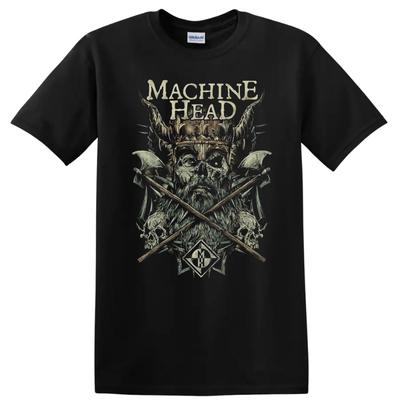Machine Head Череп Воин Металл Рок Футболка Винтажная Графическая Футболка