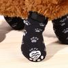 1 пара удобных домашних хлопковых противоскользящих носков для собак, вязаные защитные носки для лап питомца