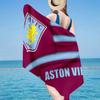 1PC Aston Villa Crest Design Beach Towel - Soft,  Absorbent Microfiber, Lightweight, Ideal for The Beach, Parties, Travel, Camping fan gifts