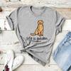 Unisex Tshirt Golden Retriever Dog Graphic Tee Crew Neck Short Sleeve Life Is Golden Slogan Print Casual Pet Lover Daily Top