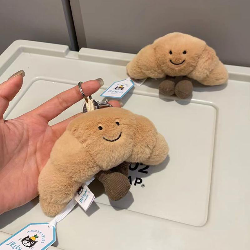 Kawaii Хлеб Плюшевая Подвеска Игрушка Креативные Круассаны Рулет Хлеб Плюшевая Кукла Брелок Украшение Рюкзак Подвеска Подарок