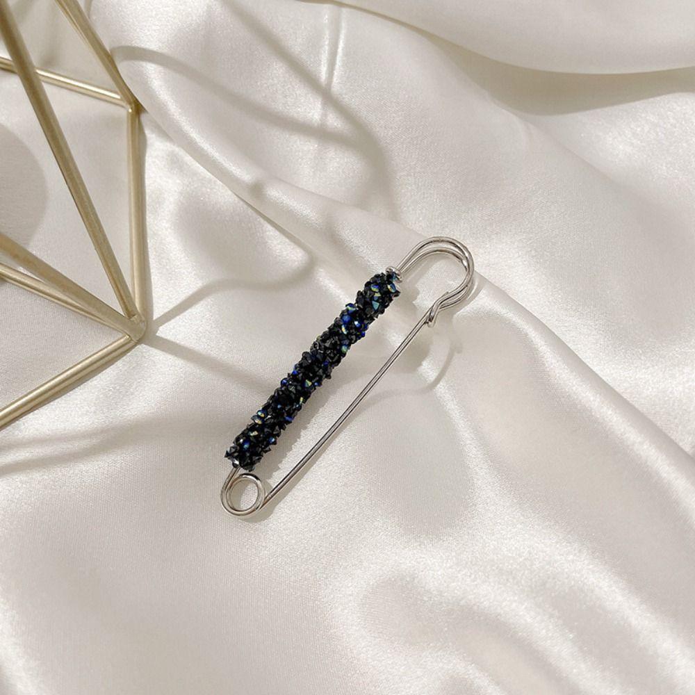 Full Rhinestone For Girls Women Brooch Tightening Waistband Pin Sweater Pants Pin Korean Buckle Pin