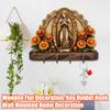 Деревянное плоское украшение, Крючок-держатель для ключей, Настенное украшение для дома