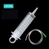 100/300/500ml Large Capacity Syringes Oil Pump With 1m Hose Pet Feeding Measuring Pump Hydroponics Nutrient Big Syringe